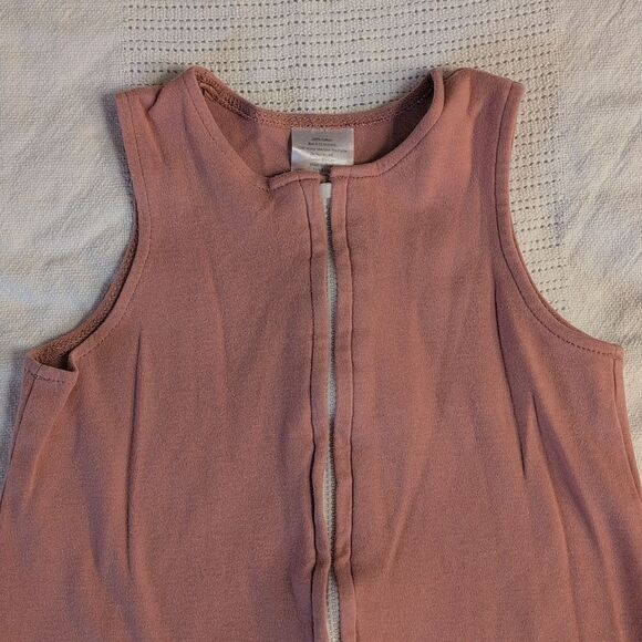 Ely's&Co 6-12 Month Pink and White Cotton Zippered Sleep Sacks, set of 2 - Picture 3 of 16